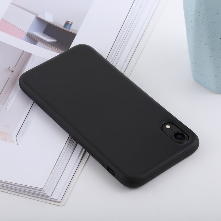 For iPhone XR Shockproof Solid Color Liquid Silicone Feel TPU Case