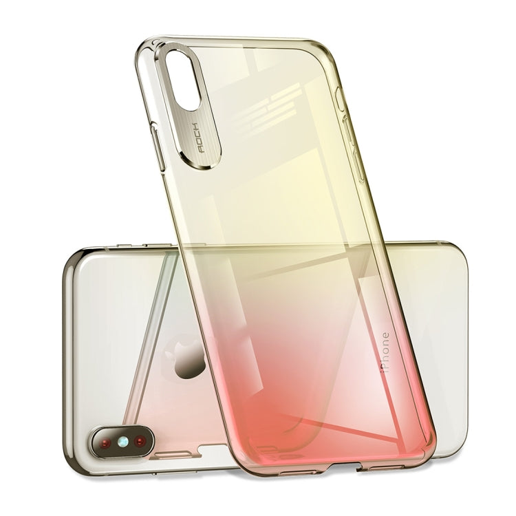 For iPhone XR ROCK Gradient Color PC Protective Case