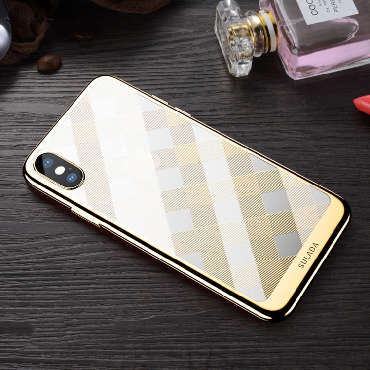 For iPhone XR SULADA Plating + Radium Carving TPU Soft Case