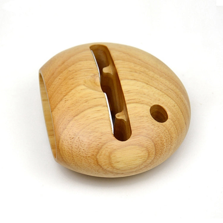 Mobile Phone Round Shape Loudspeaker Holder Sound Amplifier Bracket Bamboo Desktop Stand Support