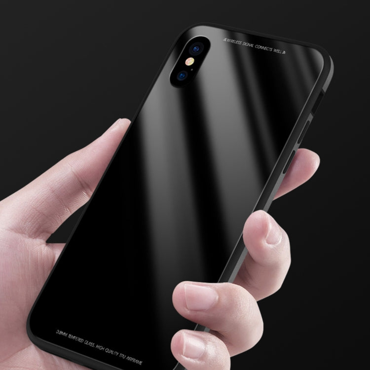 For iPhone XR SULADA Metal Frame Toughened Glass Case