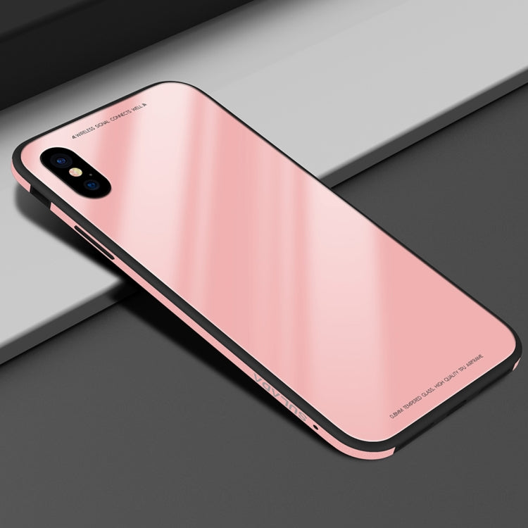 For iPhone XR SULADA Metal Frame Toughened Glass Case