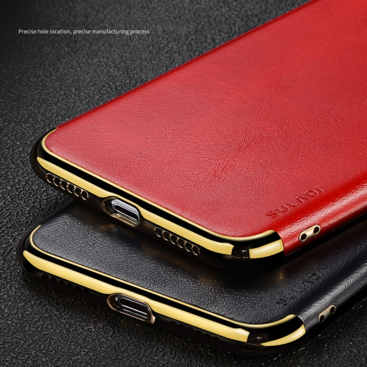For iPhone XR SULADA Plating Edge TPU + Leather Magnetic Protective Case