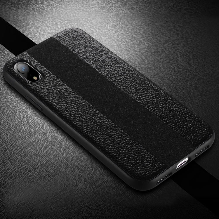 For iPhone XR SULADA Anti-slip TPU + Handmade Leather Case