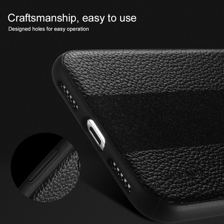 For iPhone XR SULADA Anti-slip TPU + Handmade Leather Case