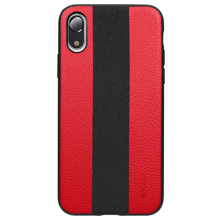 For iPhone XR SULADA Anti-slip TPU + Handmade Leather Case