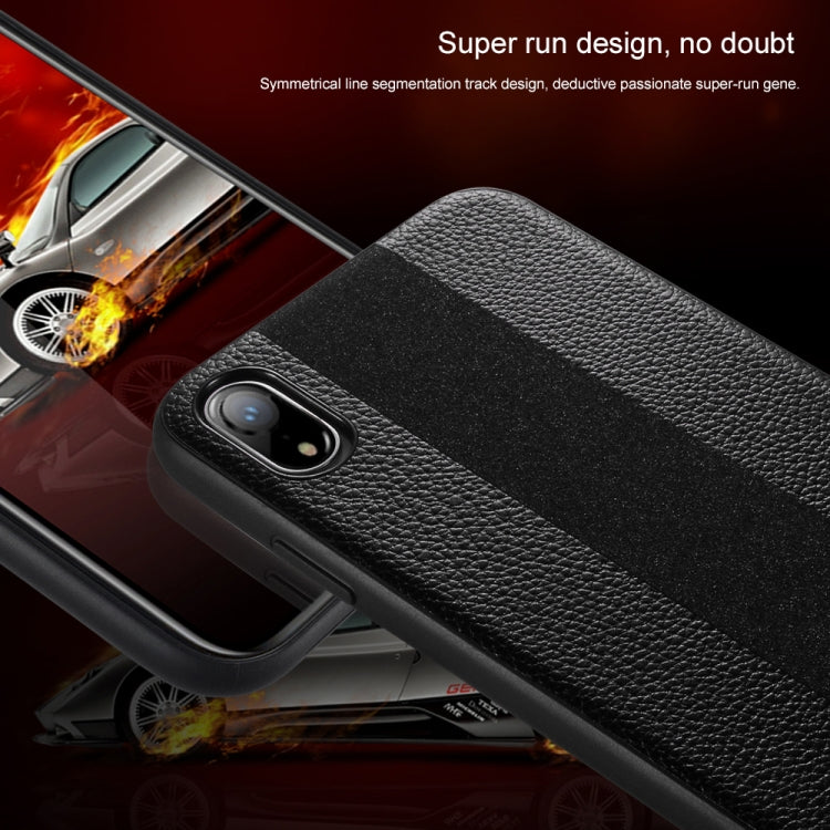 For iPhone XR SULADA Anti-slip TPU + Handmade Leather Case