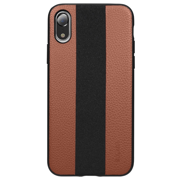 For iPhone XR SULADA Anti-slip TPU + Handmade Leather Case