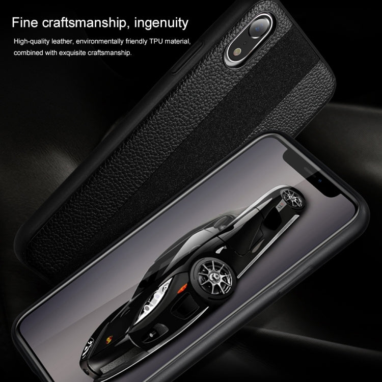 For iPhone XR SULADA Anti-slip TPU + Handmade Leather Case