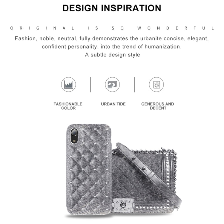 For iPhone XR SULADA Anti-slip TPU + Pasted Leather + Embedded Metal Rivets Case
