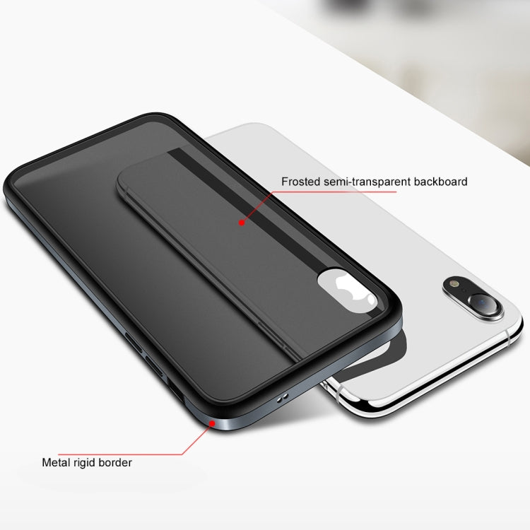 For iPhone XR SULADA Shockproof Aviation Aluminum Metal frame + TPU + Frosted Back Plate Case(Gold)