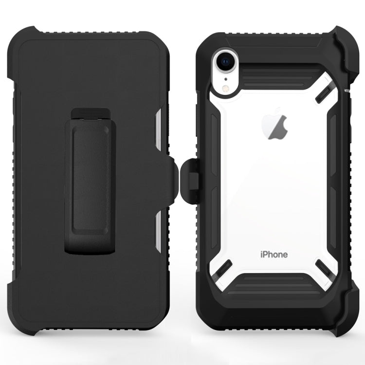 For iPhone XR Solid Color Transparent Shockproof  PC+ TPU Case