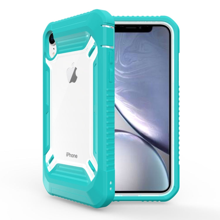 For iPhone XR Solid Color Transparent Shockproof  PC+ TPU Case