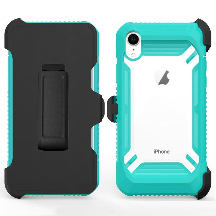 For iPhone XR Solid Color Transparent Shockproof  PC+ TPU Case