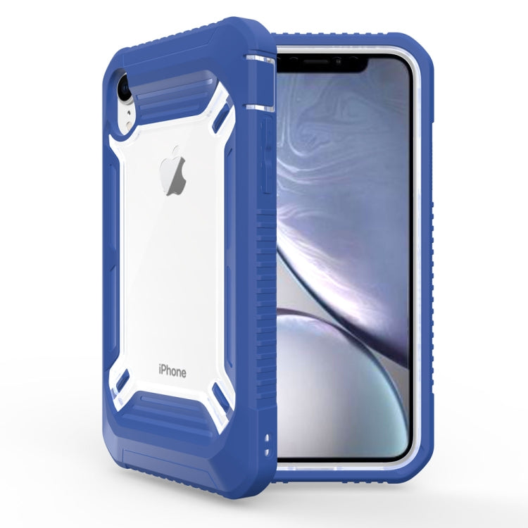 For iPhone XR Solid Color Transparent Shockproof  PC+ TPU Case