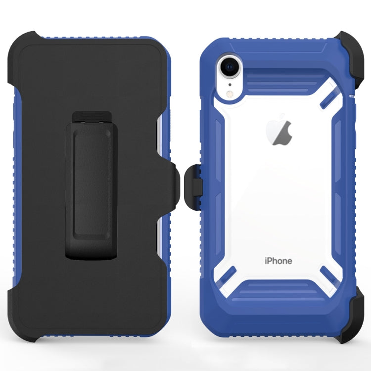 For iPhone XR Solid Color Transparent Shockproof  PC+ TPU Case
