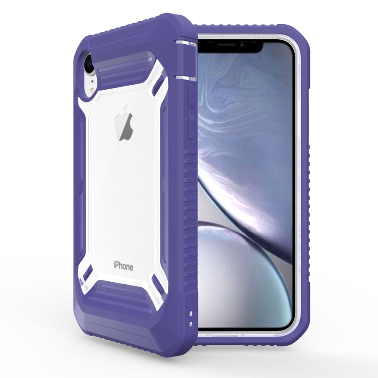For iPhone XR Solid Color Transparent Shockproof  PC+ TPU Case