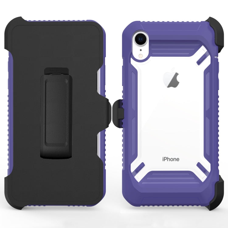 For iPhone XR Solid Color Transparent Shockproof  PC+ TPU Case