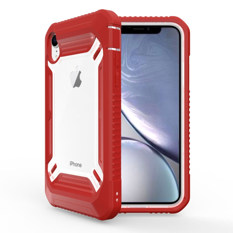For iPhone XR Solid Color Transparent Shockproof  PC+ TPU Case