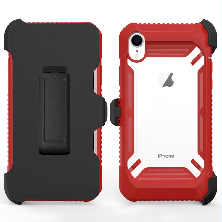 For iPhone XR Solid Color Transparent Shockproof  PC+ TPU Case