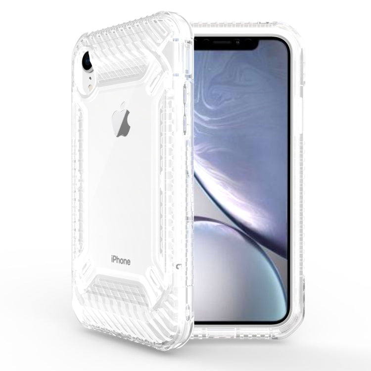 For iPhone XR Solid Color Transparent Shockproof  PC+ TPU Case