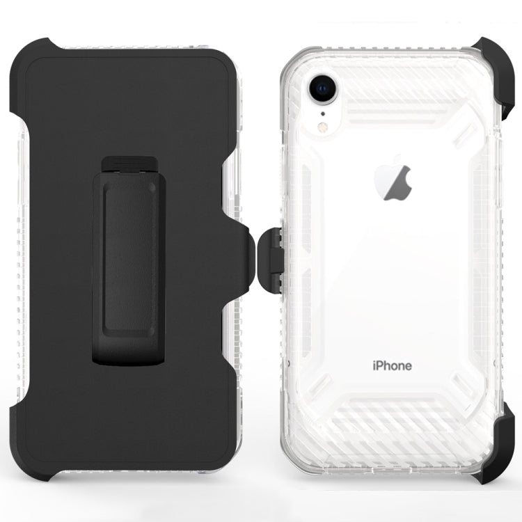 For iPhone XR Solid Color Transparent Shockproof  PC+ TPU Case