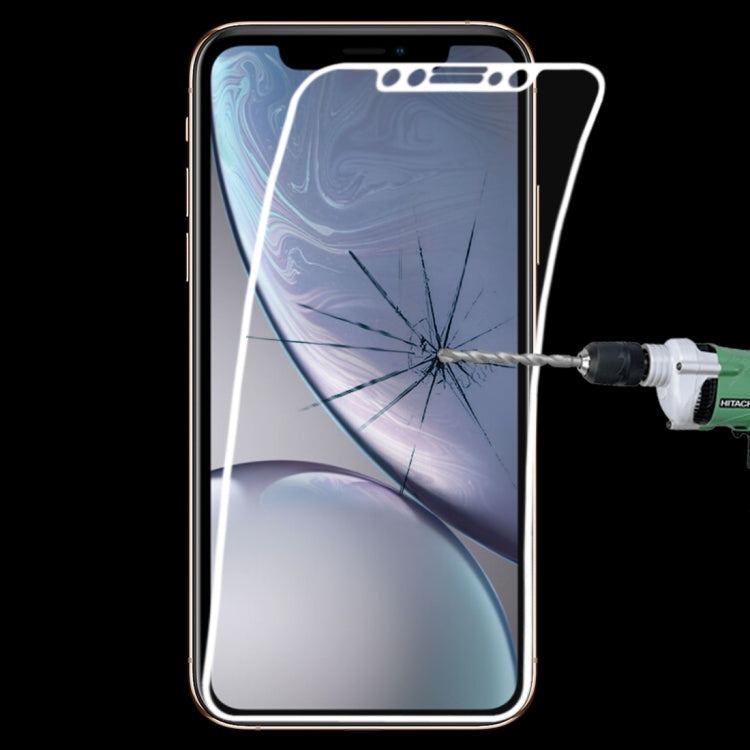 For iPhone 11 / XR 0.1mm 9H Full Screen Flexible Fiber Tempered Glass Film