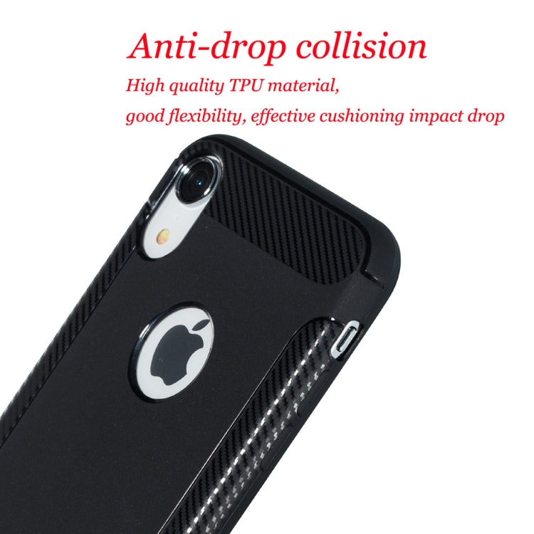 For iPhone XR Carbon Fiber Anti-slip TPU Protective Case