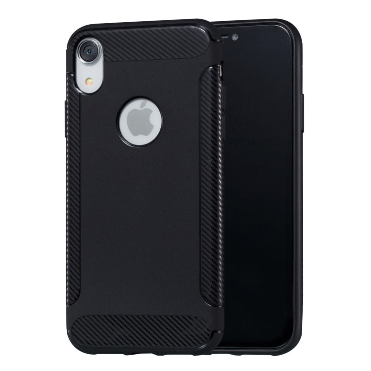 For iPhone XR Carbon Fiber Anti-slip TPU Protective Case