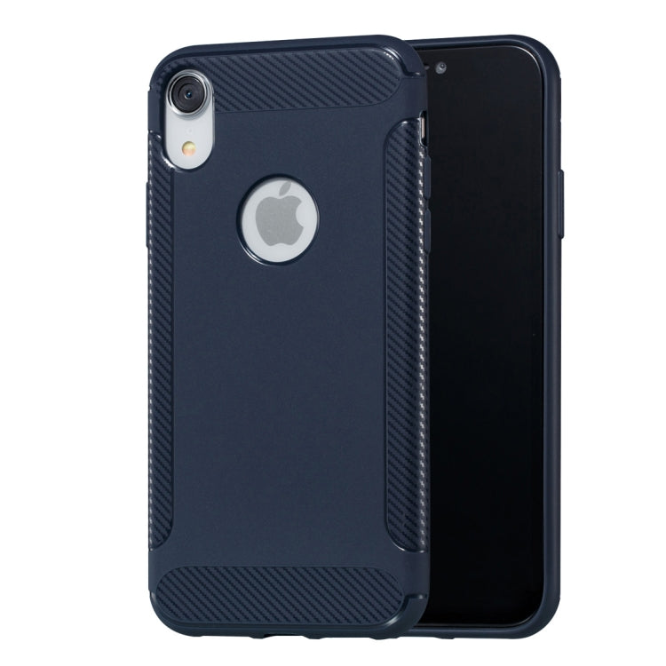 For iPhone XR Carbon Fiber Anti-slip TPU Protective Case