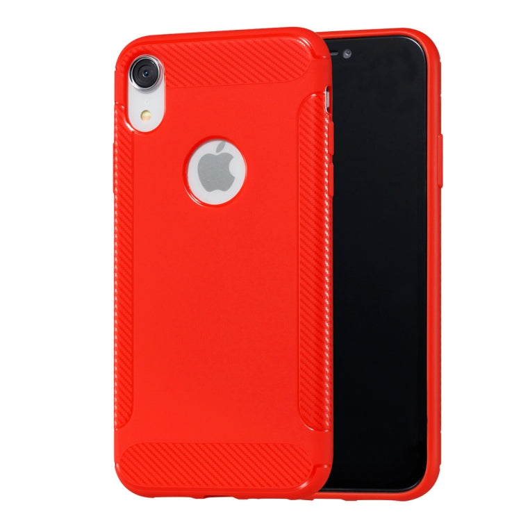 For iPhone XR Carbon Fiber Anti-slip TPU Protective Case