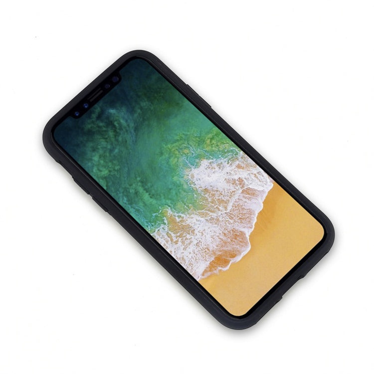 For iPhone XR Brushed Texture Shockproof TPU + PC Case  with Card Slots