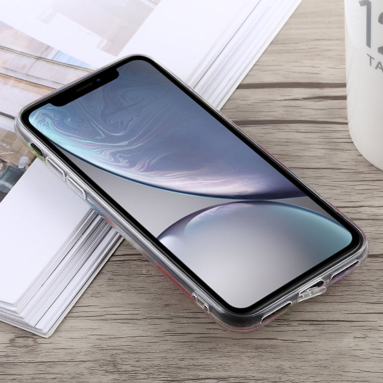For iPhone XR 3D Epoxy Bear Pattern Shockproof Soft PC+TPU Case(Transparent)