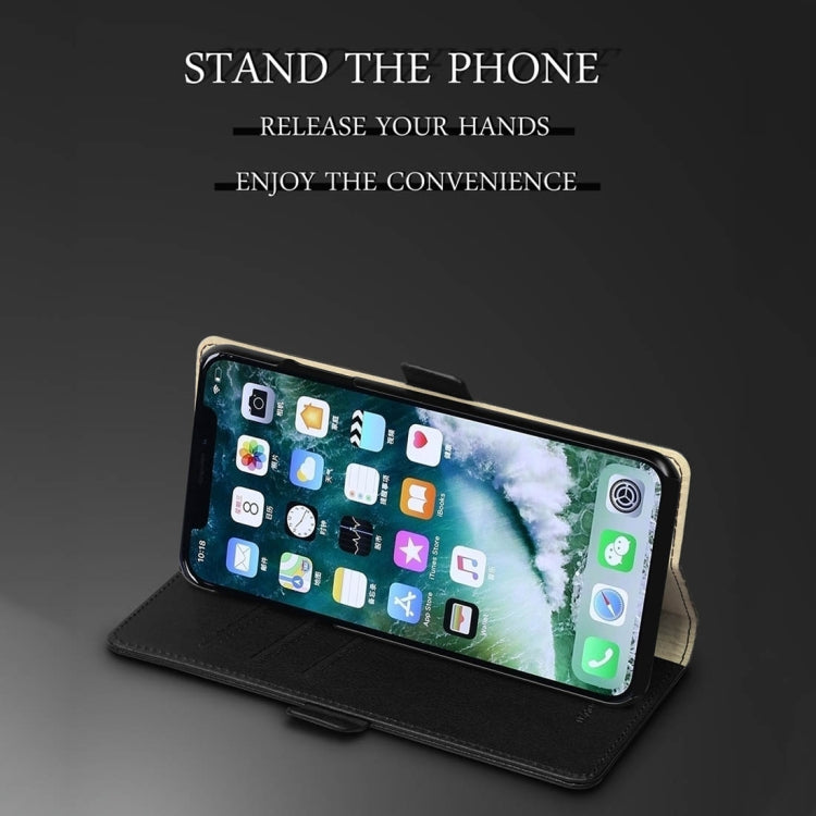 For iPhone XR DZGOGO MILO Series PC + PU Horizontal Flip Leather Case with Holder & Card Slot & Wallet