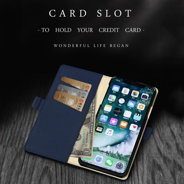 For iPhone XR DZGOGO MILO Series PC + PU Horizontal Flip Leather Case with Holder & Card Slot & Wallet