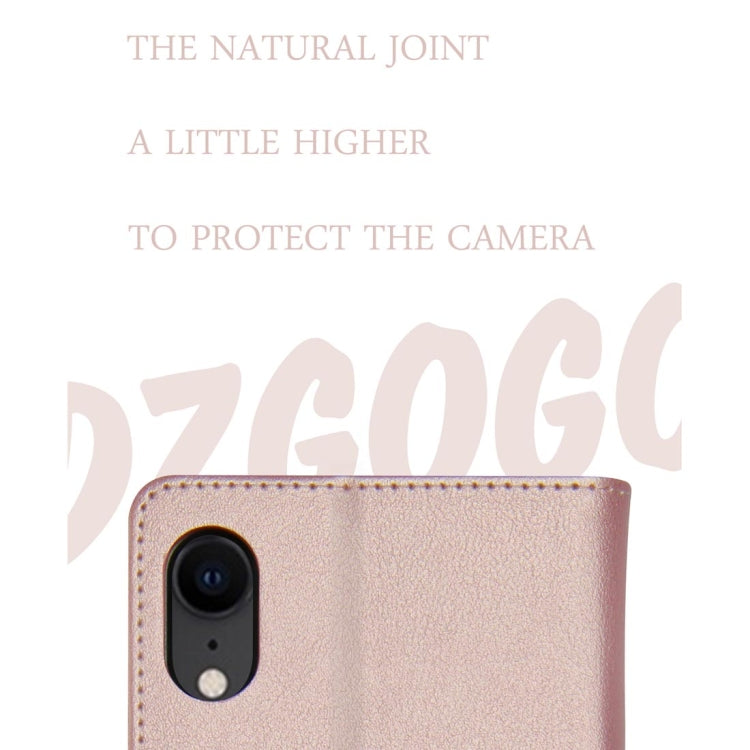 For iPhone XR DZGOGO MILO Series PC + PU Horizontal Flip Leather Case with Holder & Card Slot & Wallet