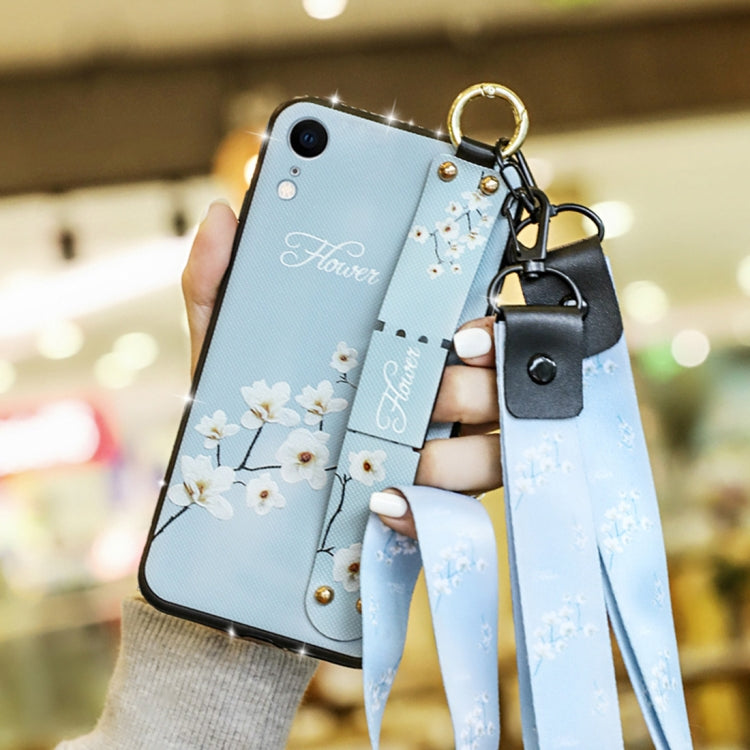 For iPhone XR Colorful Painted Shockproof TPU + Cloth Texture Case