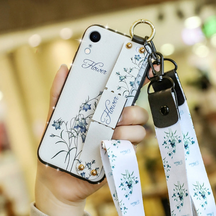 For iPhone XR Colorful Painted Shockproof TPU + Cloth Texture Case