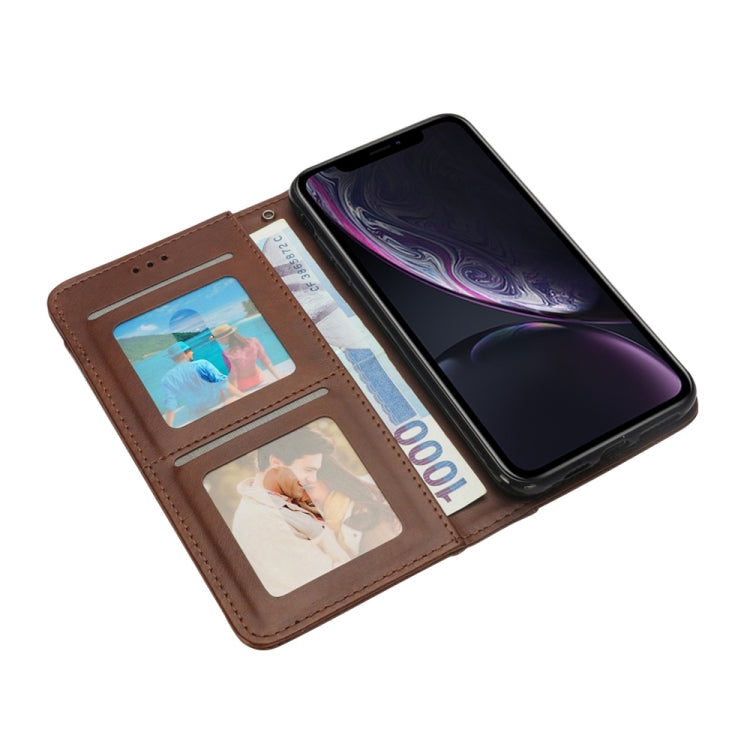For iPhone XR Splicing Horizontal Flip PU Leather Case with Holder & Card Slots & Wallet & Photo Frame