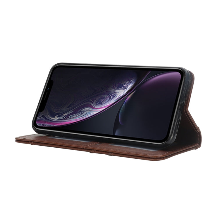 For iPhone XR Splicing Horizontal Flip PU Leather Case with Holder & Card Slots & Wallet & Photo Frame