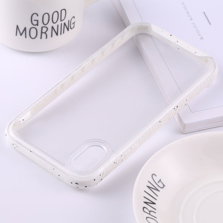 For iPhone XR Two-color Frame Acrylic PC Case