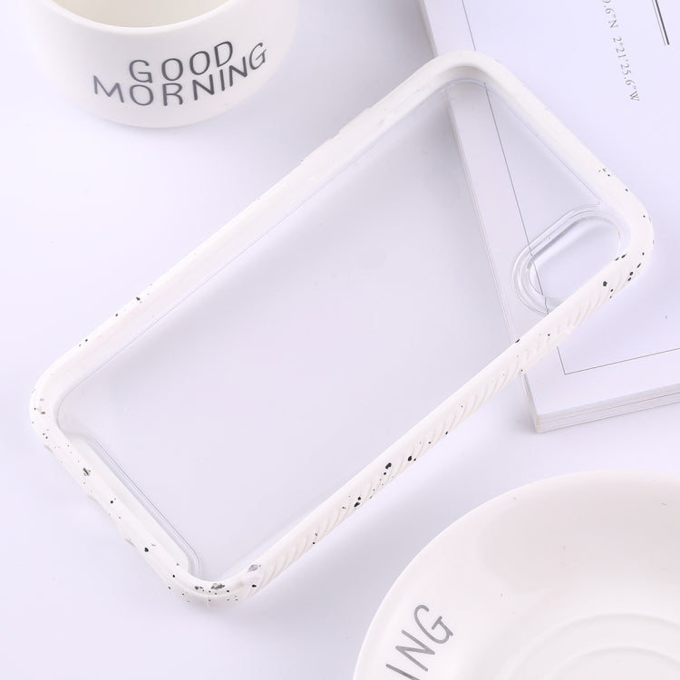 For iPhone XR Two-color Frame Acrylic PC Case