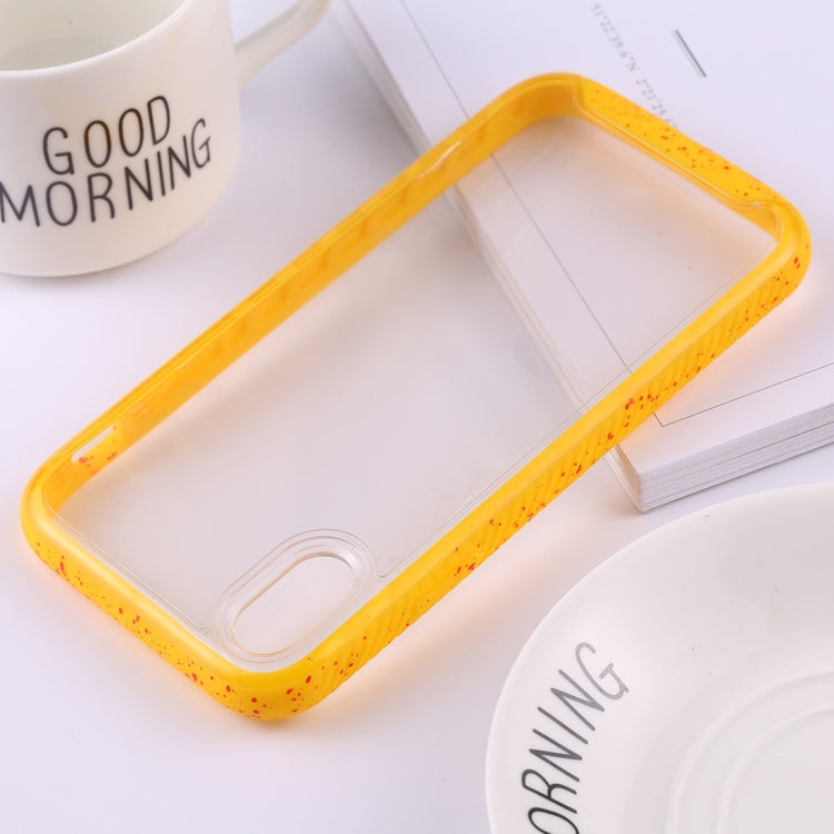 For iPhone XR Two-color Frame Acrylic PC Case
