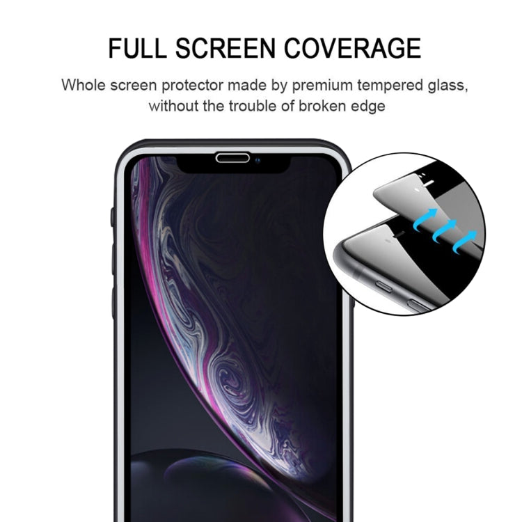 For iPhone 11 / XR 9H 2.5D Ultrathin Silk-screen Carbon Fiber Full Screen Protector Film
