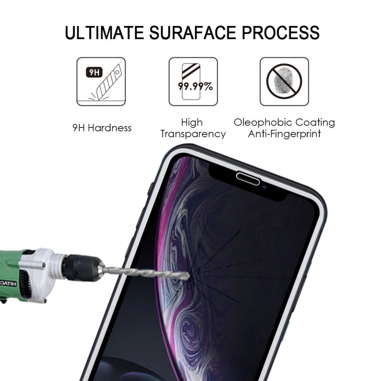 For iPhone 11 / XR 9H 2.5D Ultrathin Silk-screen Carbon Fiber Full Screen Protector Film
