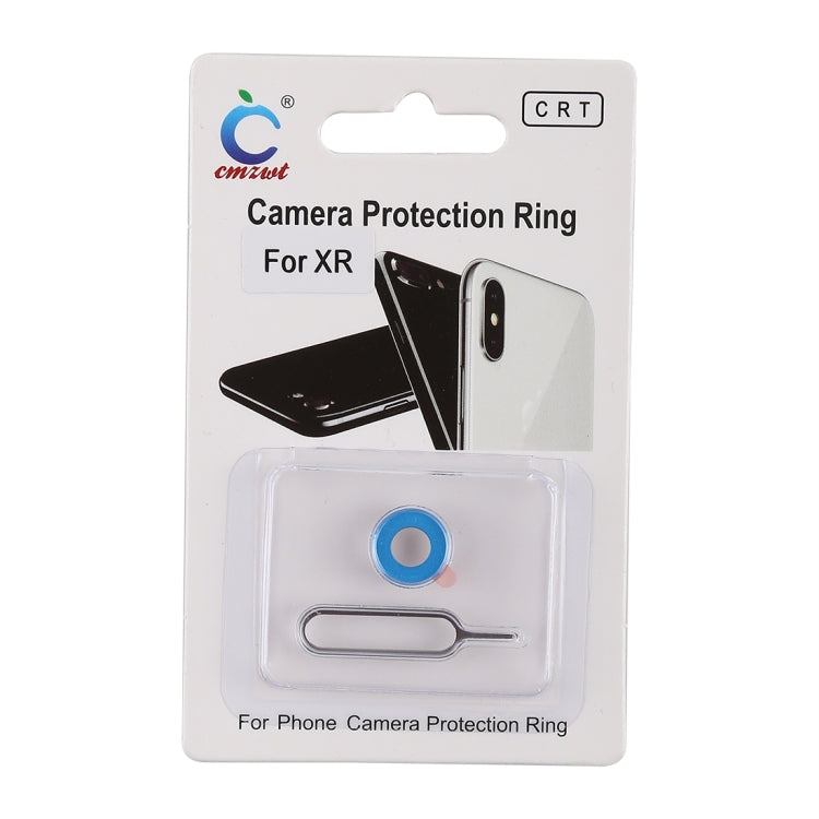 Rear Camera Lens Protection Ring Cover with Eject Pin for iPhone XR