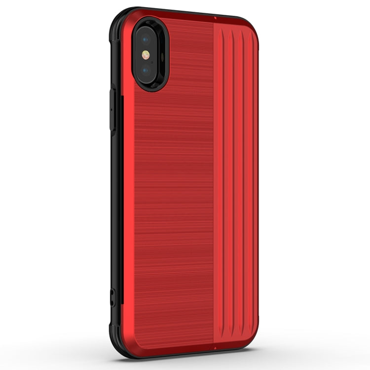 For iPhone XR TPU + PC Protective Case with Card Slot and Holder