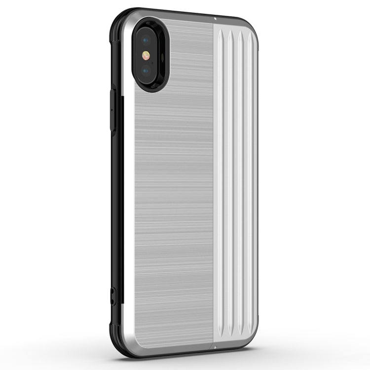 For iPhone XR TPU + PC Protective Case with Card Slot and Holder