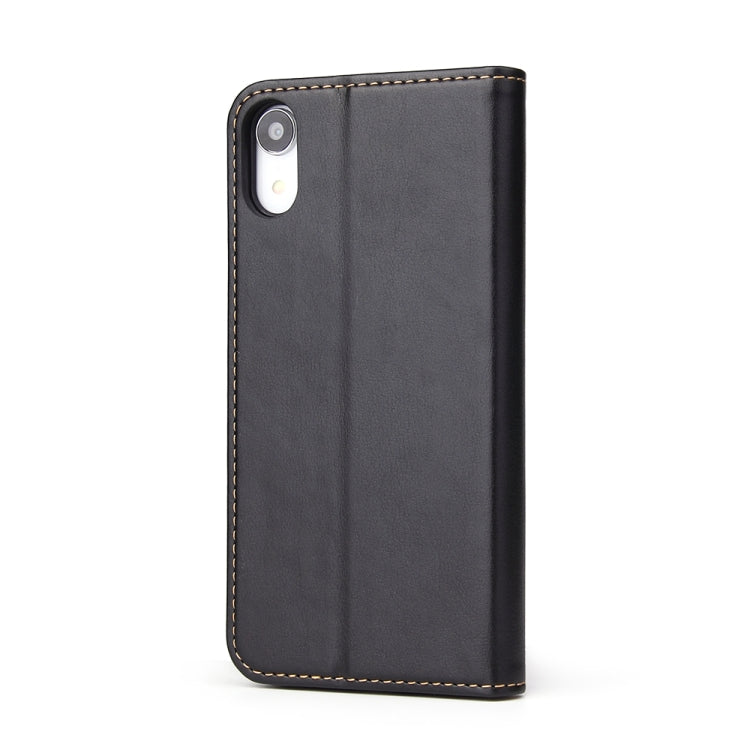 For iPhone XR Horizontal Flip PU Leather Case with Holder & Card Slots & Wallet