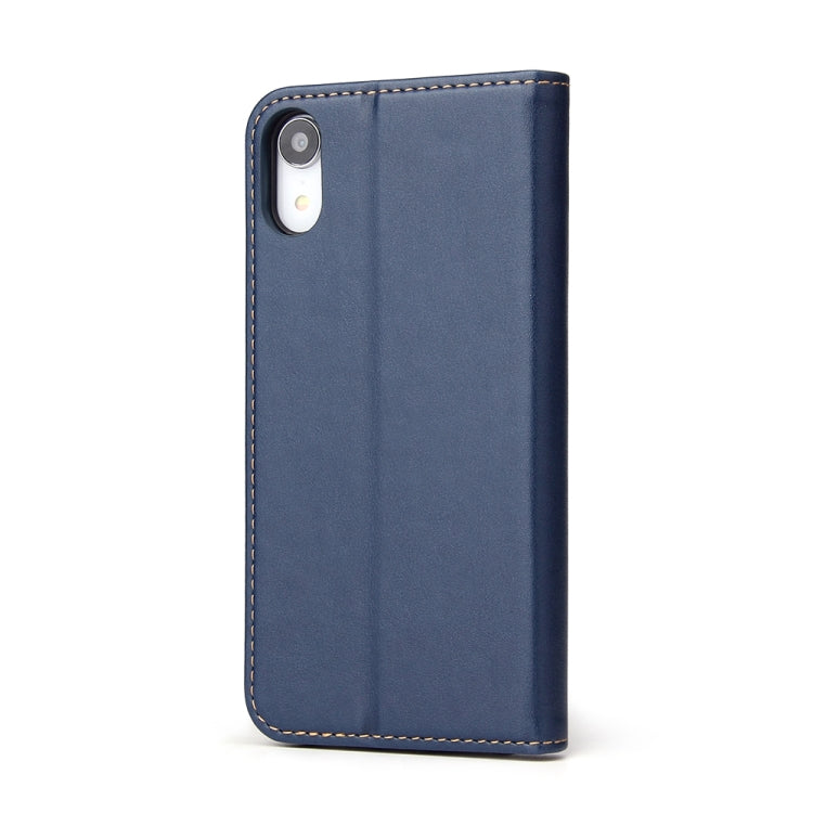 For iPhone XR Horizontal Flip PU Leather Case with Holder & Card Slots & Wallet